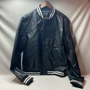 Fried black button front jacket size large